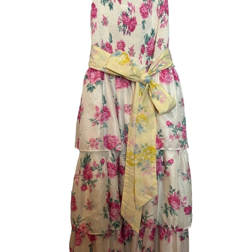 LoveShackFancy x Target Floral & Tiered Elise Midi Dress Sz. L - Picture 5 of 15